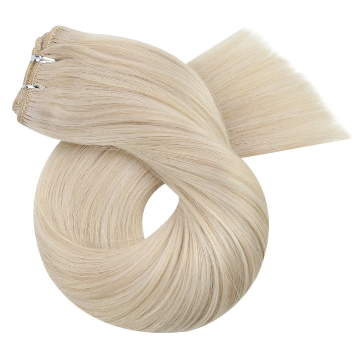 Sew-In Human Hair Bundles – Blonde Brazilian Remy Straight Weft Extensions (100g)