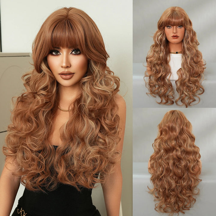 28-inch Layered Long Straight Black Middle-Parted Synthetic Matte Hair Wig for Women, Heat Resistant.