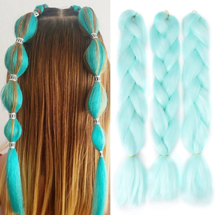 African Ombre Braiding Hair Extensions – Pre-Stretched Synthetic Crochet Hair (3 Packs)