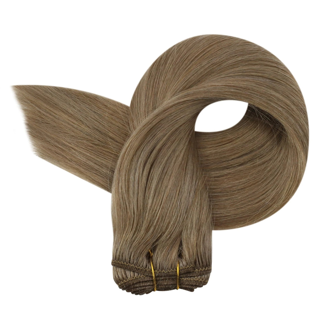 Sew-In Human Hair Bundles – Blonde Brazilian Remy Straight Weft Extensions (100g)