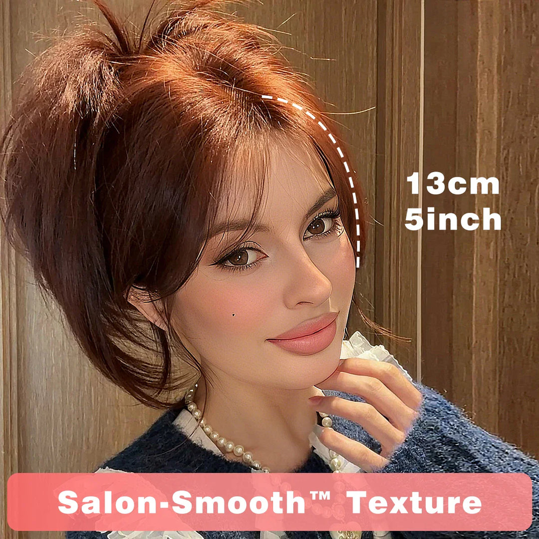 26" Burgundy U-Part Lace Front Curly Wig for Women - Heat Resistant Synthetic Hair - Natural Hairline - Monotop - Red Wine Color