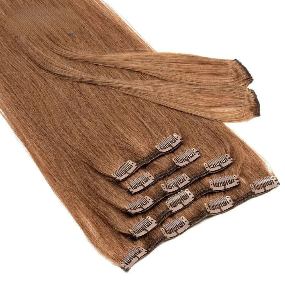 Brazilian Remy Clip-In Hair Extensions – Natural Human Hair, 12–24 Inch, 50g–120g