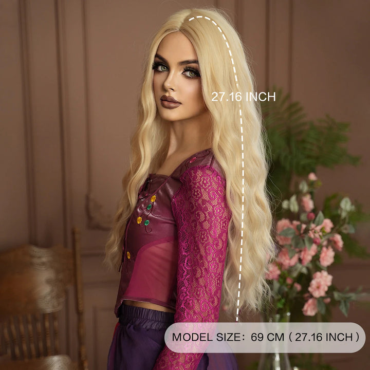 Black Pink Synthetic Hair Skunk Stripe Long Wavy Wigs Heat Resistant Fiber Wholesale Natural Matt Wigs 30 Inch