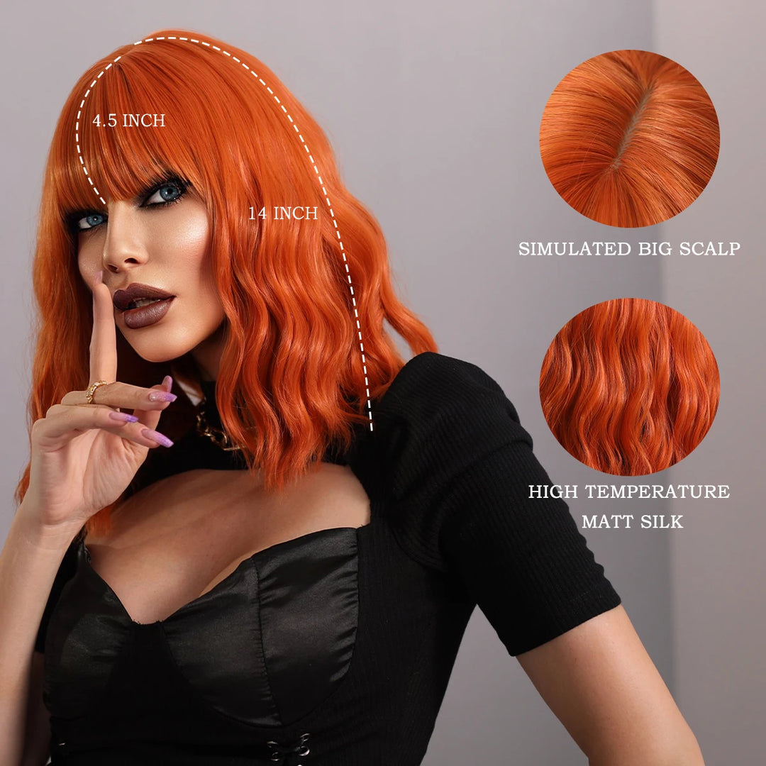 Black and white Cruella Deville wig for women's costume. Short curly wavy synthetic wig for parties and cosplay.