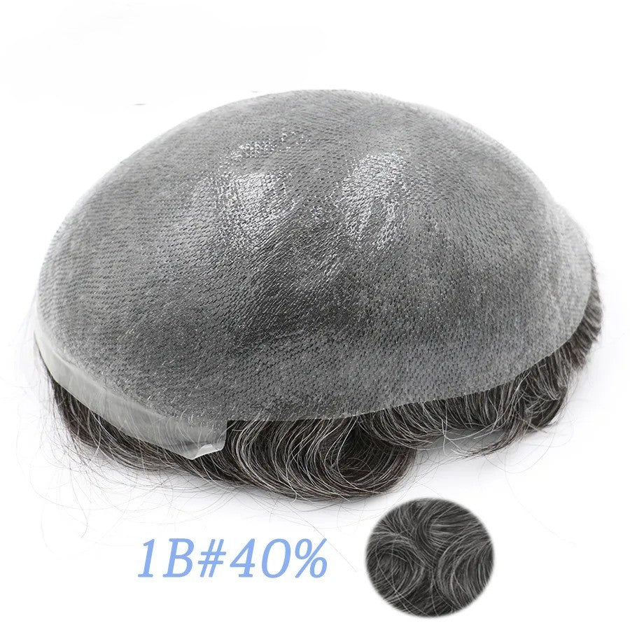 Ultra Thin Skin 0.03mm Men’s Toupee – Remy Human Hair Replacement System
