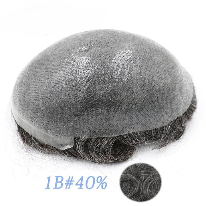 Ultra Thin Skin 0.03mm Men’s Toupee – Remy Human Hair Replacement System