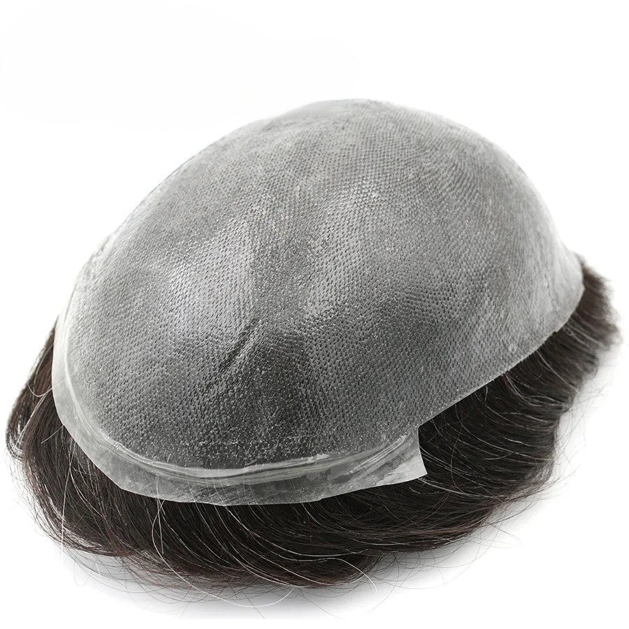 Thin Skin 0.03mm Natural Hair Men’s Toupee – Human Hair Replacement System