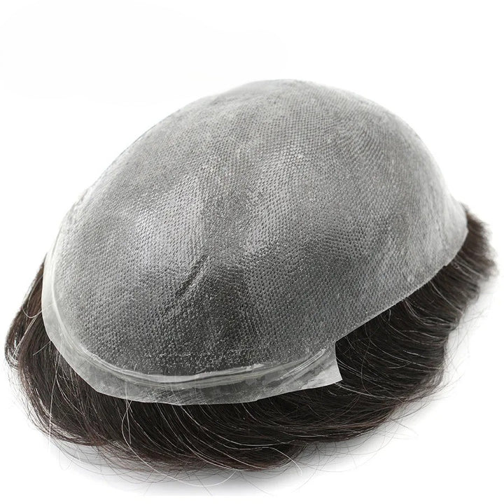 Thin Skin 0.03mm Natural Hair Men’s Toupee – Human Hair Replacement System