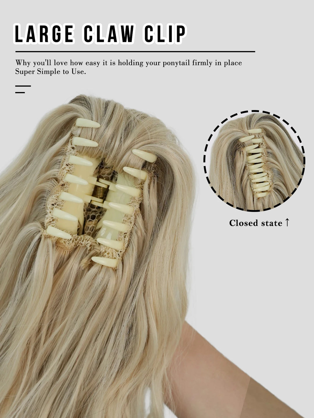 20 Inch Clip in Wig for Women Golden Orange Adjustable Size Black Curly Ponytail with Synthetic Hair Black Clip in Wig