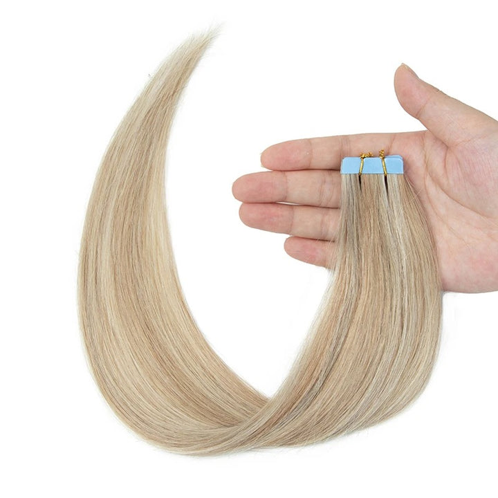 Mini Tape-In Hair Extensions – 100% Human Hair, Machine Remy, Skin Weft