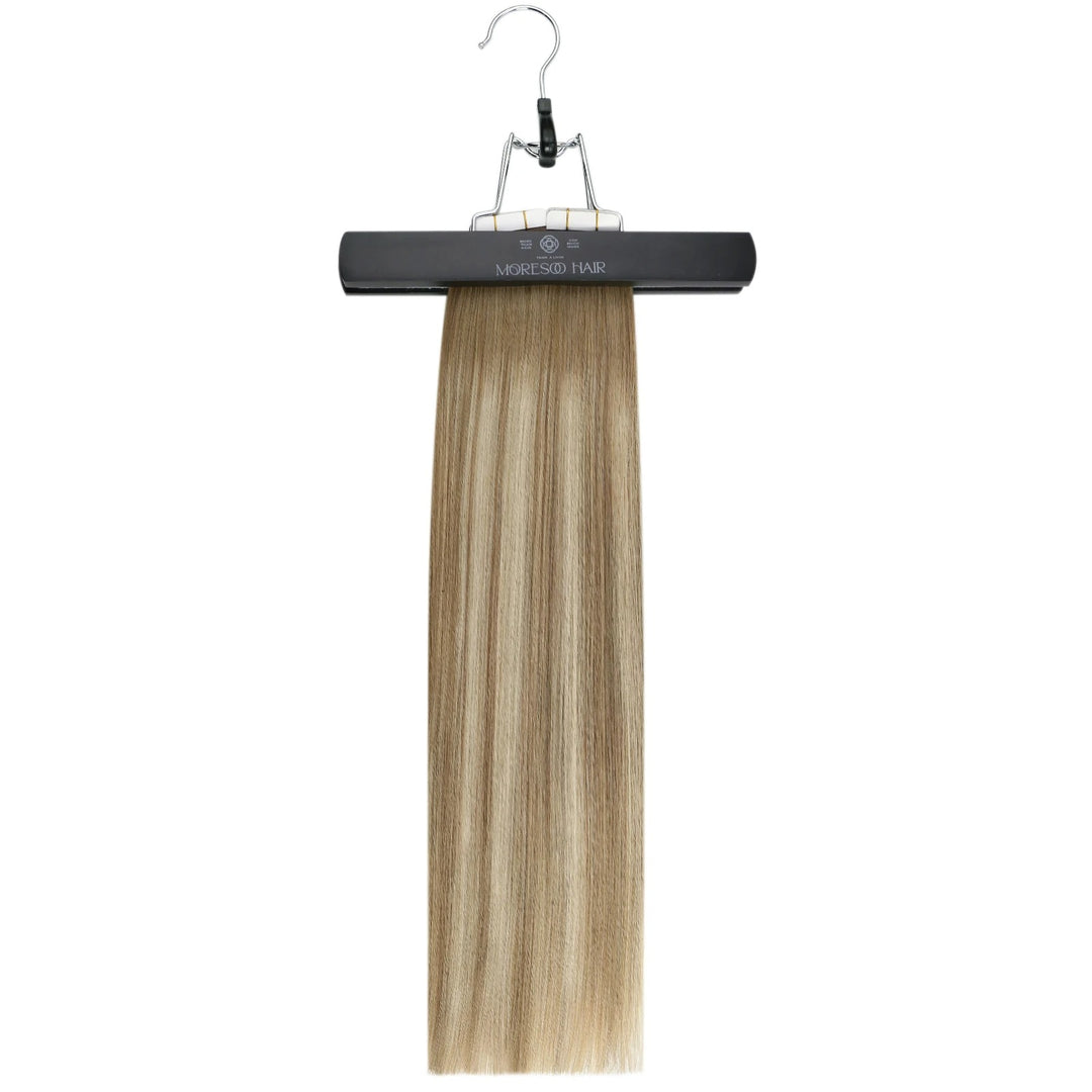 Seamless Blonde Tape-In Hair Extensions – Natural Straight Remy Human Hair