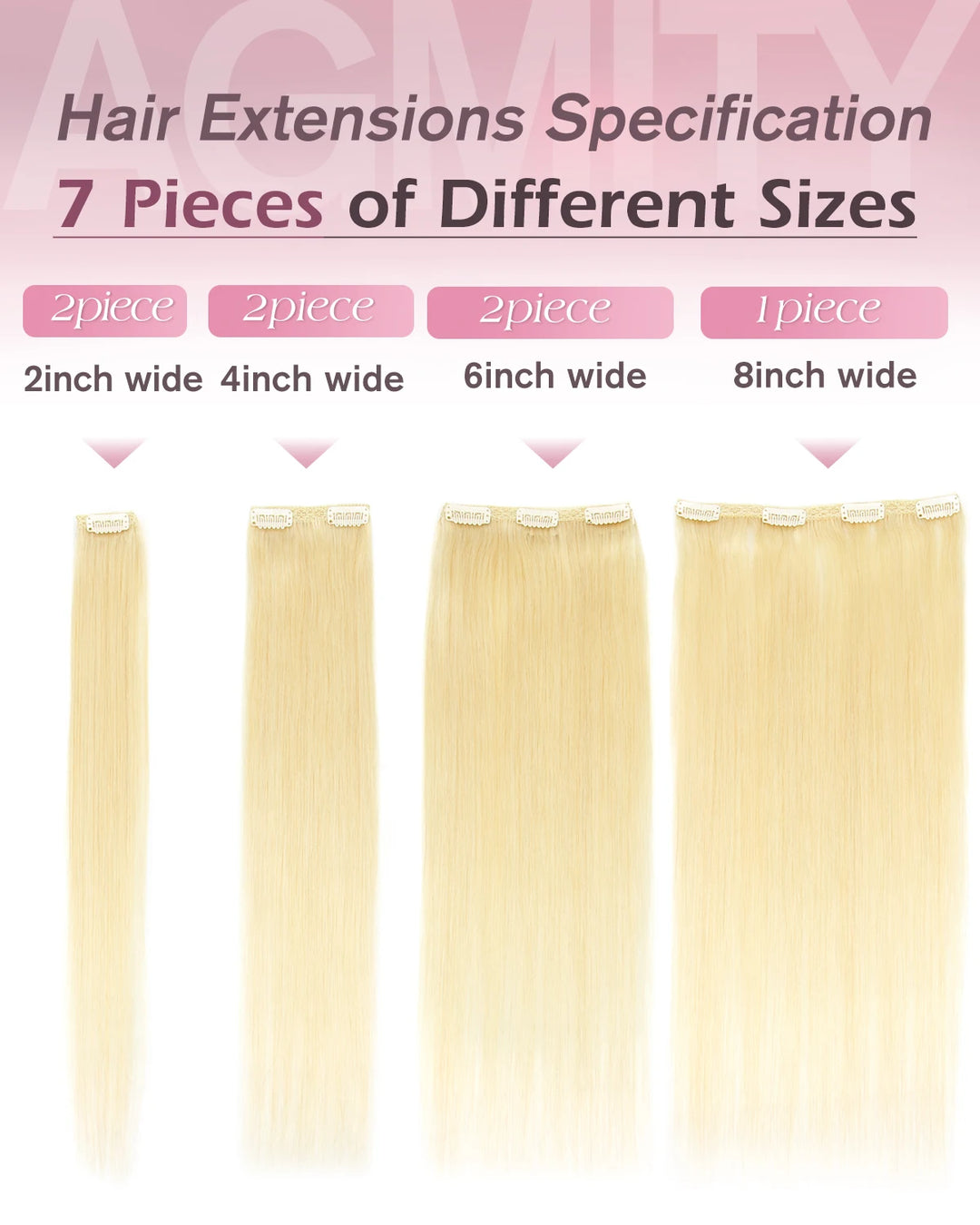 Clip-In Hair Extensions – 100% Real Remy Human Hair | Double Weft 7PCS Full Head Set for Natural Volume & Length