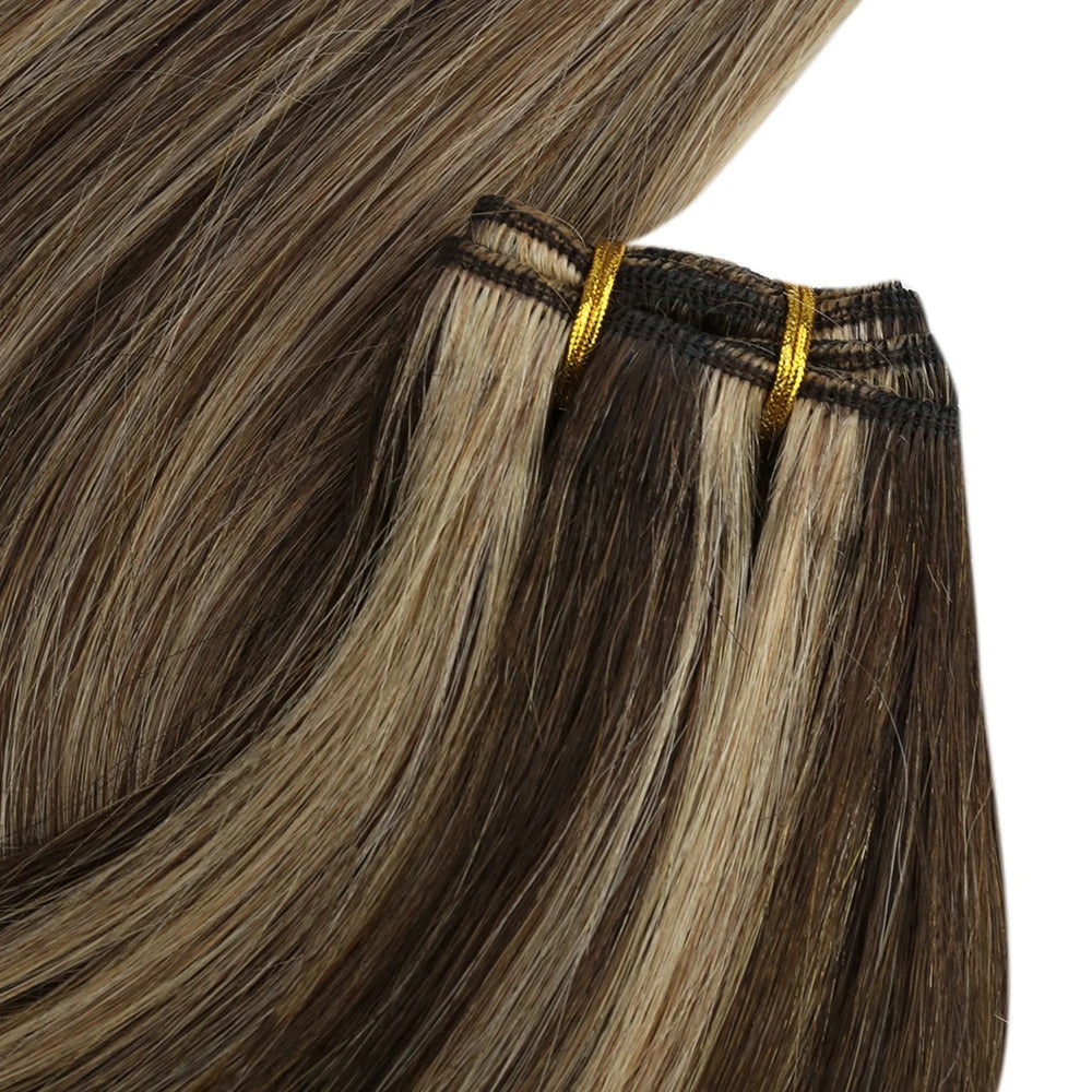 Brazilian Remy Human Hair Wefts – Natural Straight Machine Weaving Bundles (100g Each)