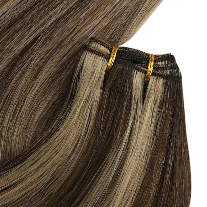 Brazilian Remy Human Hair Wefts – Natural Straight Machine Weaving Bundles (100g Each)