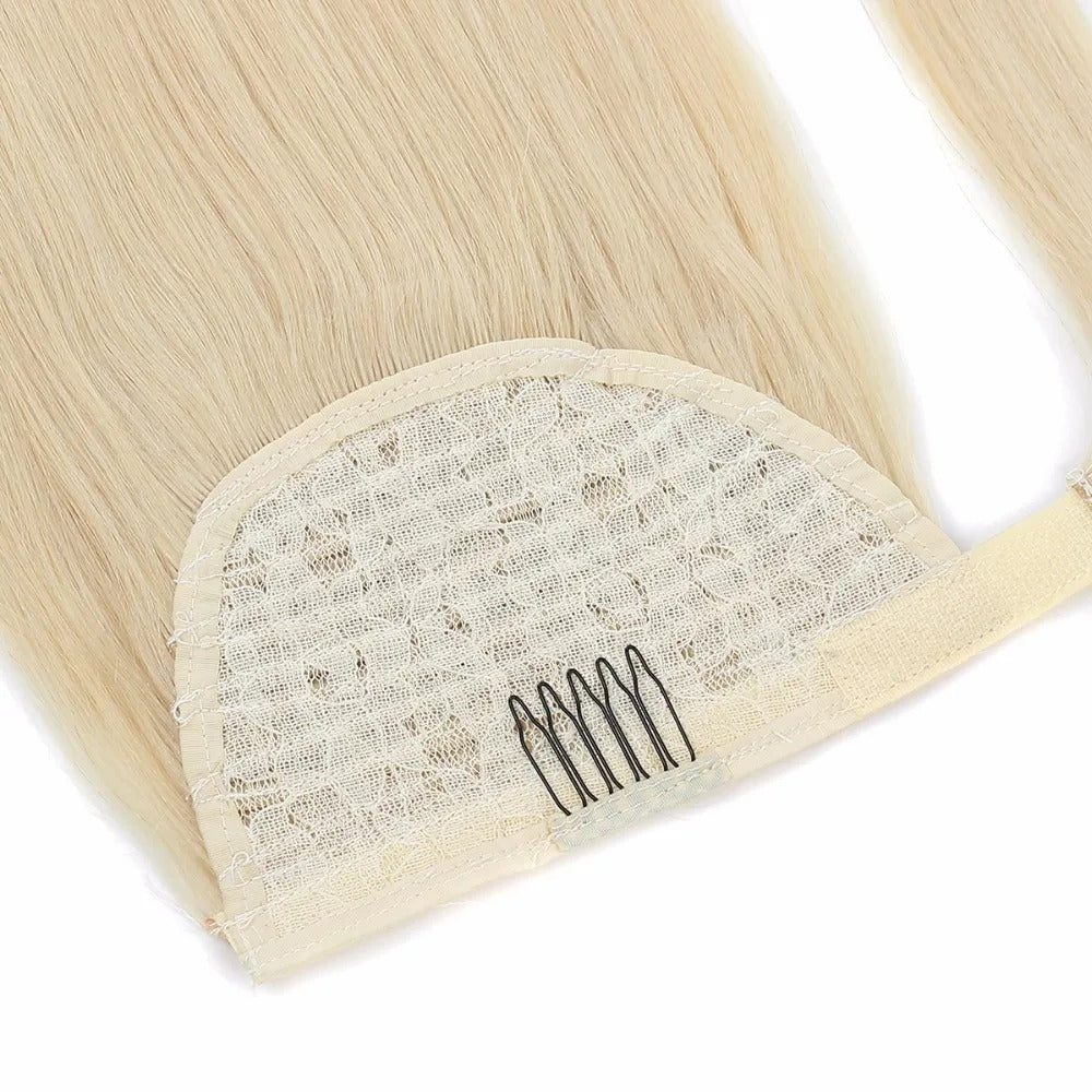 100% Human Hair Brazilian Straight Ponytail Extension Length Options: 20” | 22” | 24” | 26”