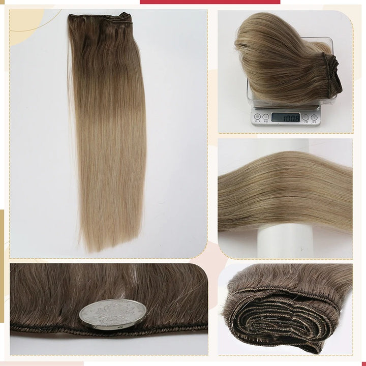 Sew-In Human Hair Bundles – Blonde Brazilian Remy Straight Weft Extensions (100g)