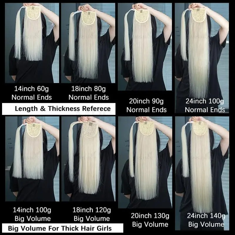 Platinum Blonde Wrap-Around Ponytail – 24” | 140g