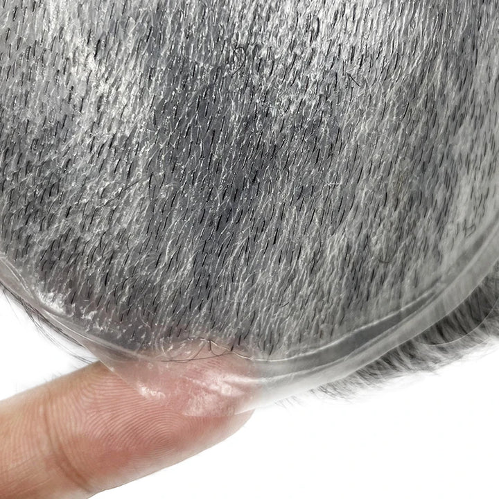 Thin Skin 0.03mm Natural Hair Men’s Toupee – Human Hair Replacement System