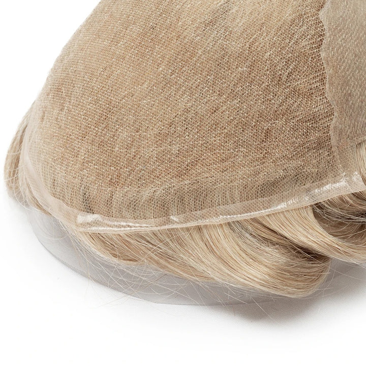 Q6 Swiss Lace Men Toupee Real Hair Men Wig 100% Human Hair Durable Men Hair Replacement System Male Wig Natural Hair Prosthesis