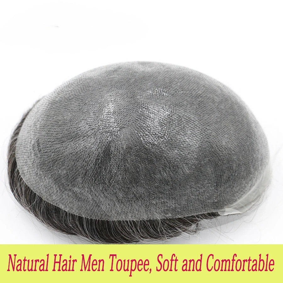 Ultra Thin Skin 0.03mm Men’s Toupee – Remy Human Hair Replacement System