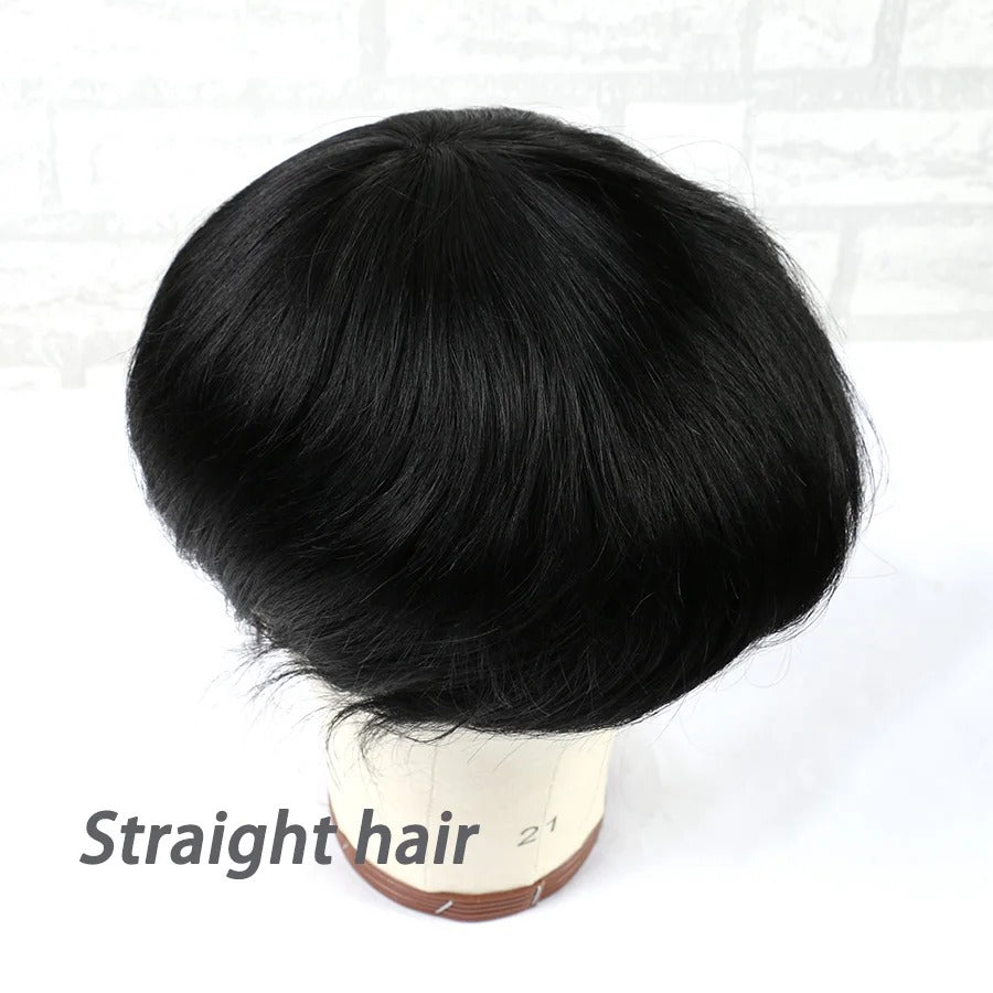 Double Knot K-Skin Men Hair Prosthesis Strong Knot Handmade Skin Base 0.12Mm Male Human Hair System Human Hair Prosthesis Wig