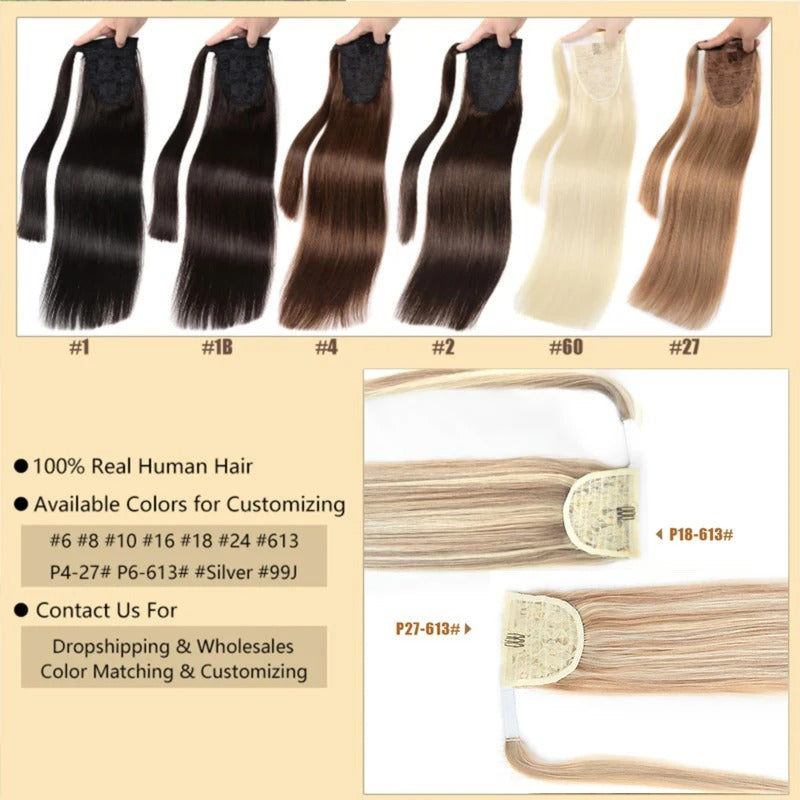 Platinum Blonde Wrap-Around Ponytail – 24” | 140g