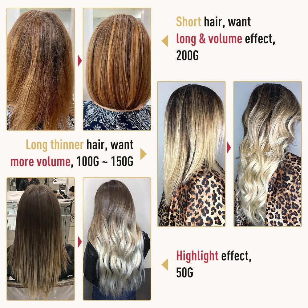 Tape-In Hair Extensions – Natural Black, Straight, 100% Real Remy Human Hair, Seamless Adhesive Tape Extensions