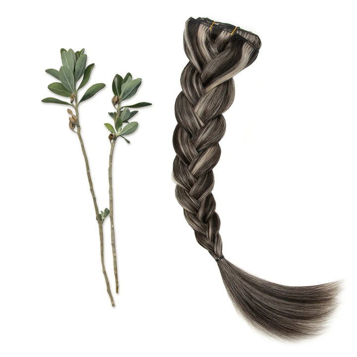 "100% Real Remy Human Hair Clip-In Extensions – Double Weft, Seamless Clip-On, 7PCS, 12-24 Inches"