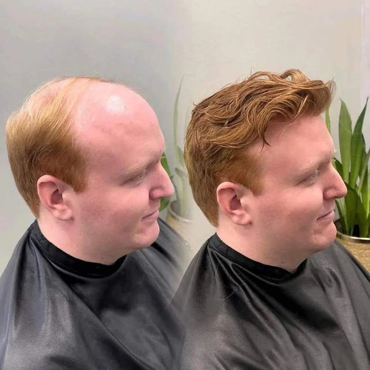 Q6 Swiss Lace Men Toupee Real Hair Men Wig 100% Human Hair Durable Men Hair Replacement System Male Wig Natural Hair Prosthesis