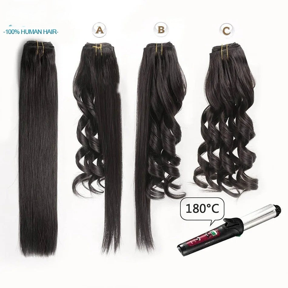 100% Human Hair Brazilian Straight Ponytail Extension Length Options: 20” | 22” | 24” | 26”