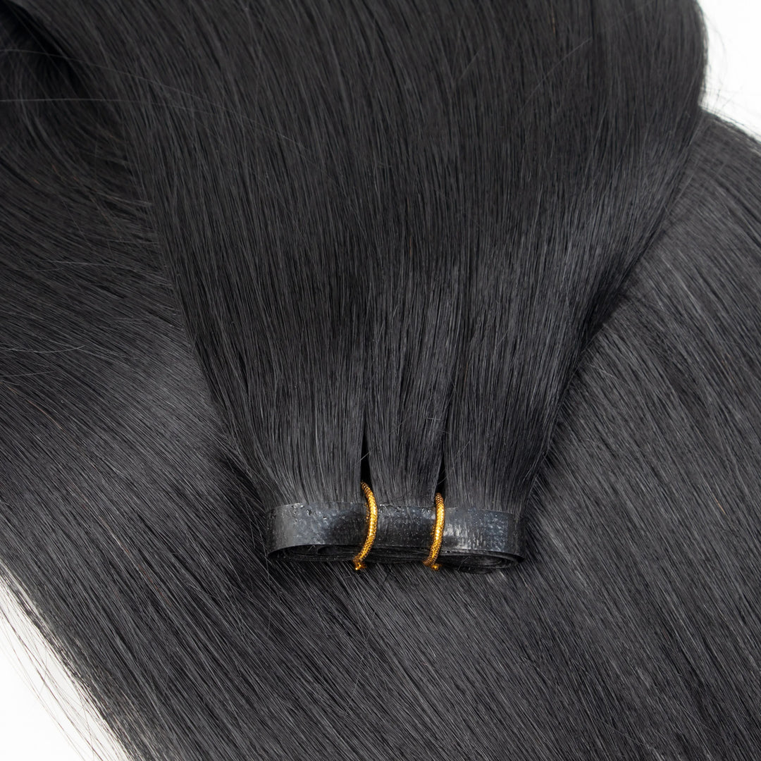 Invisible PU Tape-In Extensions – Real Human Hair, Seamless & Lightweight, Injected Tape with Full Ends