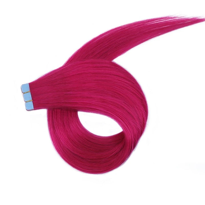 Mini Tape-In Hair Extensions – Green Color | 100% Human Hair Skin Weft | Machine-Remy | 10pcs/Pack | 12–20 Inch