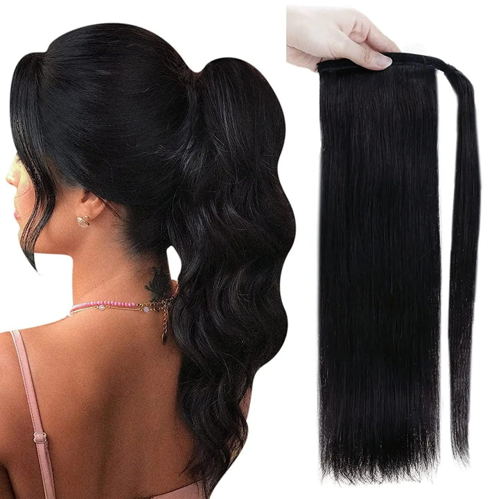 Remy Human Hair Clip-In Ponytail Extension – 70g/80g for White Women