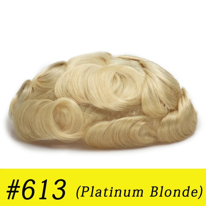 Thin Skin 0.03mm Natural Hair Men’s Toupee – Human Hair Replacement System