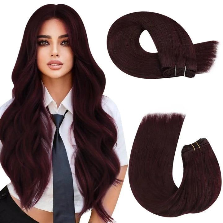 Brazilian Remy Human Hair Wefts – Natural Straight Machine Weaving Bundles (100g Each)
