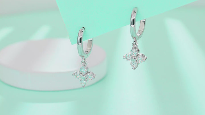 Minimalist Luxury Morganite Stud Earrings – Platinum-Plated S925 Silver