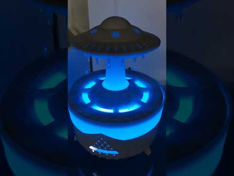 🌧️💧 UFO Raindrop Humidifier | 7-Color LED Aromatherapy Rain Diffuser ✨