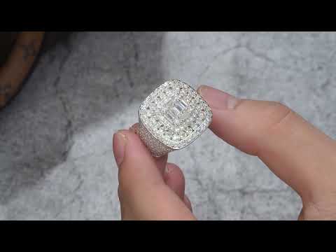 💎 Men’s Moissanite Minimalist Jewelry Set – Platinum-Plated S925 Silver (16.2g, Sizes 5–9) 💎