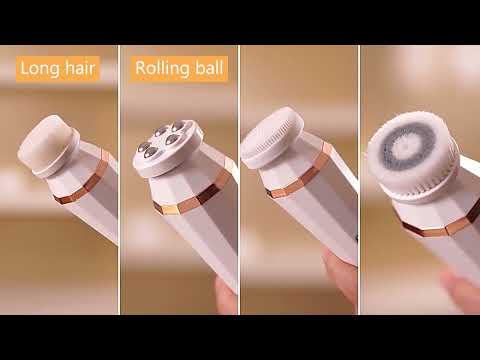 💖🌀 4-in-1 Electric Facial Cleansing Brush | USB Rechargeable Deep Clean Face Massager