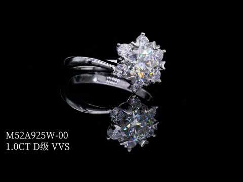 💎 1-Carat Moissanite Minimalist Ring – Platinum-Plated S925 Silver (3.2g, Sizes 5–9) 💎