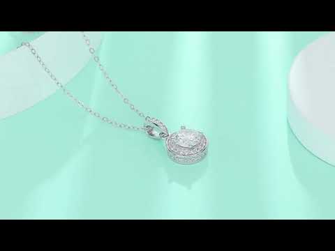 🛍️✨ Dark Night Elf S925 Sterling Silver Platinum-Plated 1CT Moissanite Pendant Necklace ✨