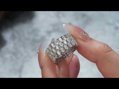 💍 Moissanite Minimalist Ring – Platinum-Plated S925 Silver (4g, Sizes 5–9) 💍