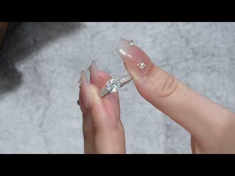 💍 1-Carat Morganite Minimalist Ring – Platinum-Plated S925 Silver (2.5g, Sizes 5–9) 💍