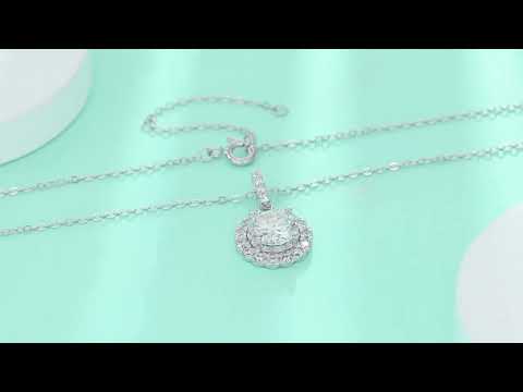 🛍️✨ Dandelion Necklace S925 Sterling Silver Platinum-Plated Moissanite Pendant ✨