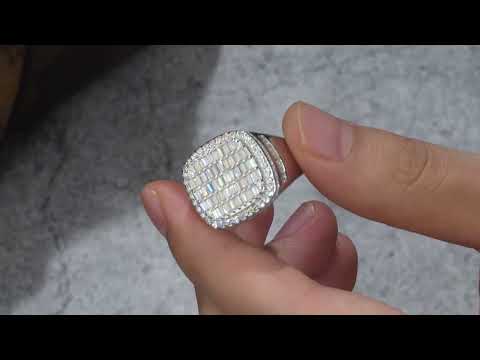 💍 Men’s Minimalist Moissanite Ring – Platinum-Plated S925 Silver (14g, Sizes 5–9) 💍