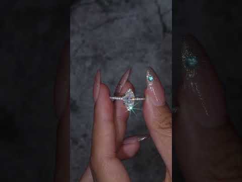 💍 Ladies’ Oval-Shaped Moissanite Ring – Platinum-Plated S925 Silver (3g, Sizes 5–9) 💍
