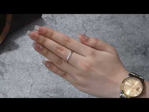 💍 Moissanite Minimalist Ring – Platinum-Plated S925 Silver (2.6g, Sizes 5–9) 💍