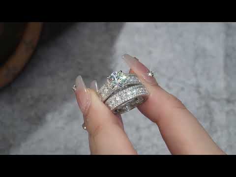 💍 2-Carat Moissanite Minimalist Ring – Platinum-Plated S925 Silver (9g, Sizes 5–9) 💍