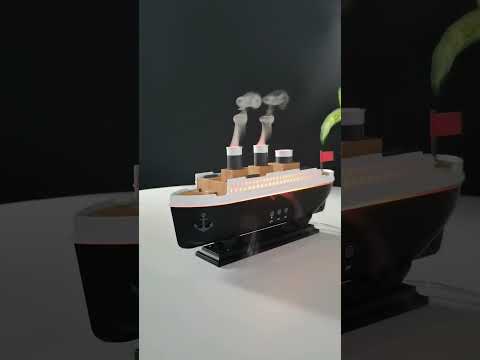 🚢💧 Steamship Diffuser | LED Humidifier with 7-Color Lights & Remote ✨
