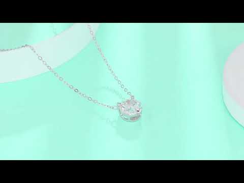 🛍️✨ Time Chain S925 Sterling Silver Platinum-Plated 2CT Moissanite Necklace ✨